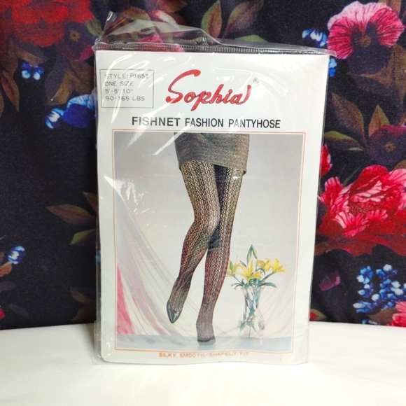 CLEARANCE Sophia Fishnet Stockings Lot OF 5 White Side Seams Back Seams Vintage - Picture 10 of 17